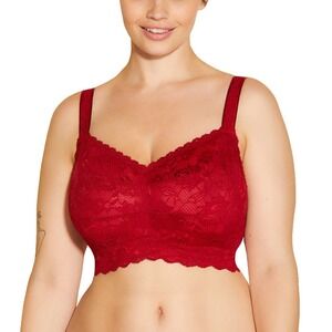 Cosabella Never Say Never Super Curvy Sweetie Lace Bralette Mystic Red XS
